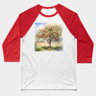 Apple Tree Day - January 6 - Watercolor & Pen Baseball T-Shirt